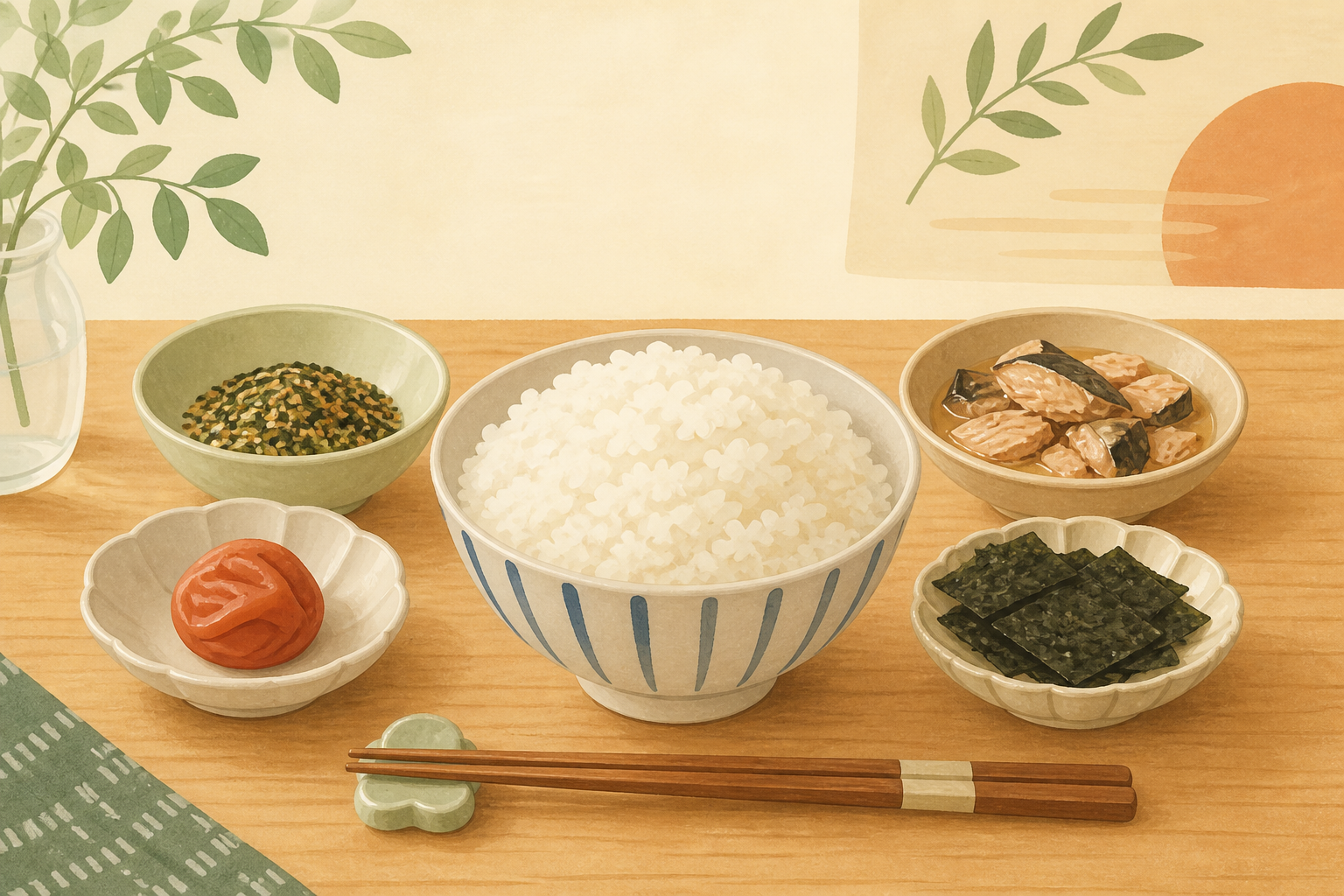 ごはんとごはんのお供のイメージ